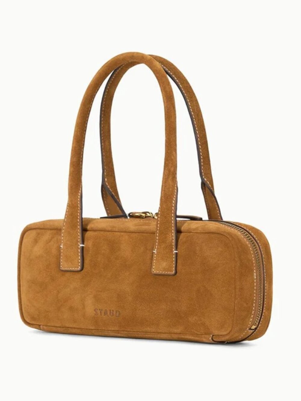 STAUD The Dude Bag in Tan Suede, NWT